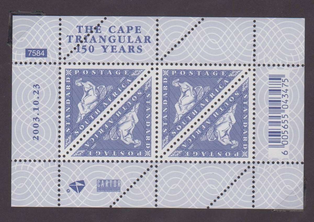 RSA - 2003 - 150th Ann.Cape Triangle - Sheetlet MNH - SACC 1583