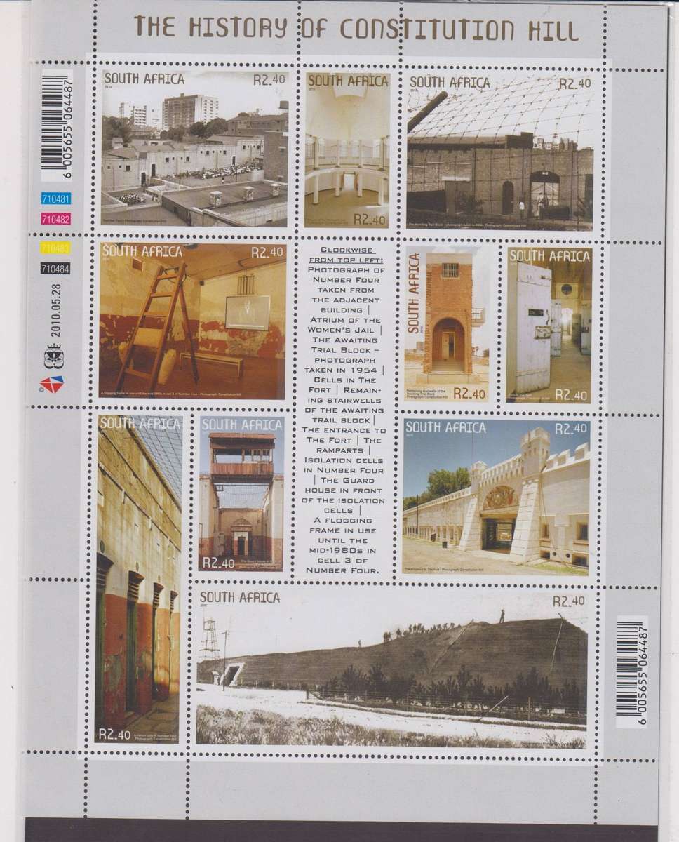 RSA - 2010 - Constitutional Hill - MNH Sheetlet  - SACC 2047