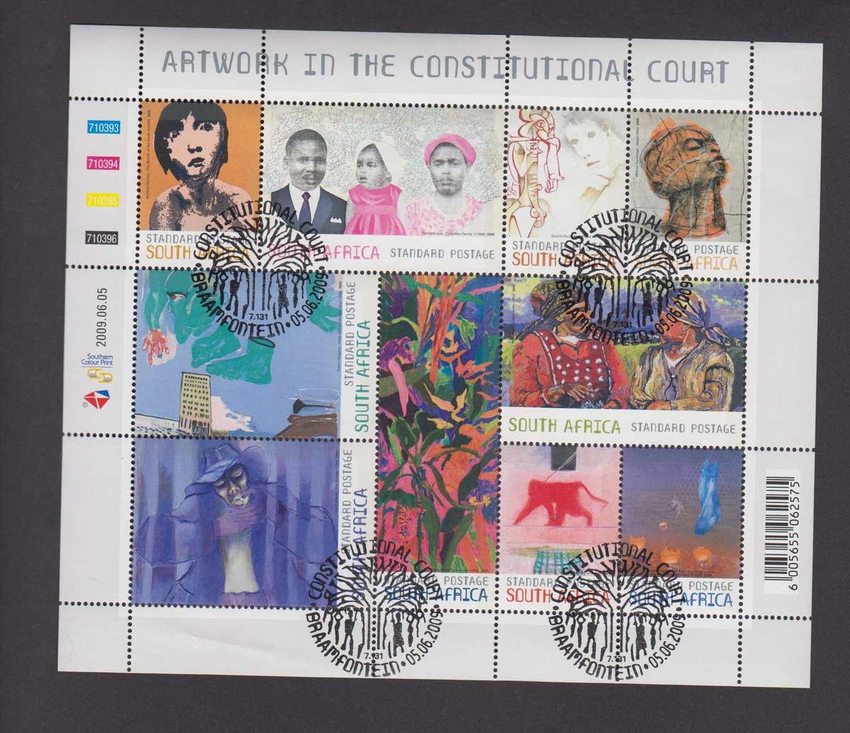 RSA - Artwork in the Constitutional Court CTO Sheetlet - SACC 1946-1954