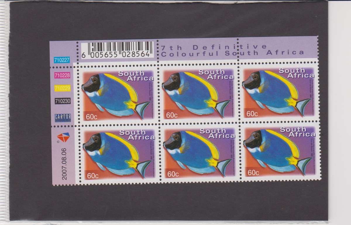 RSA - 7th Definitive 60c - Reprint 2007/08/06 - Control block - SACC 1299a