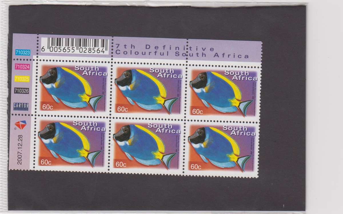 RSA - 7th Definitive 60c - Reprint 2007/12/28 - Control block - SACC 1299a