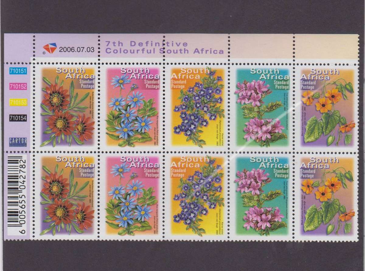 RSA - 7th Definitive Standard Postage (R1,93) - 2006/07/03 - Control block - SACC 1561-1565