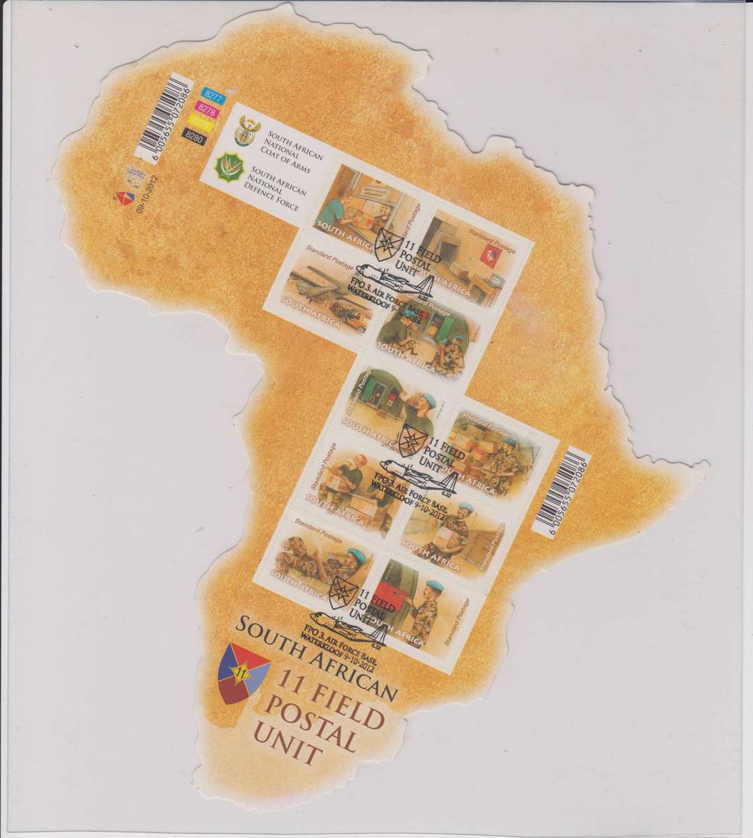 RSA - 2012 - SA Field Postal Unit - MNH CTO sheetlet (SACC 2230)