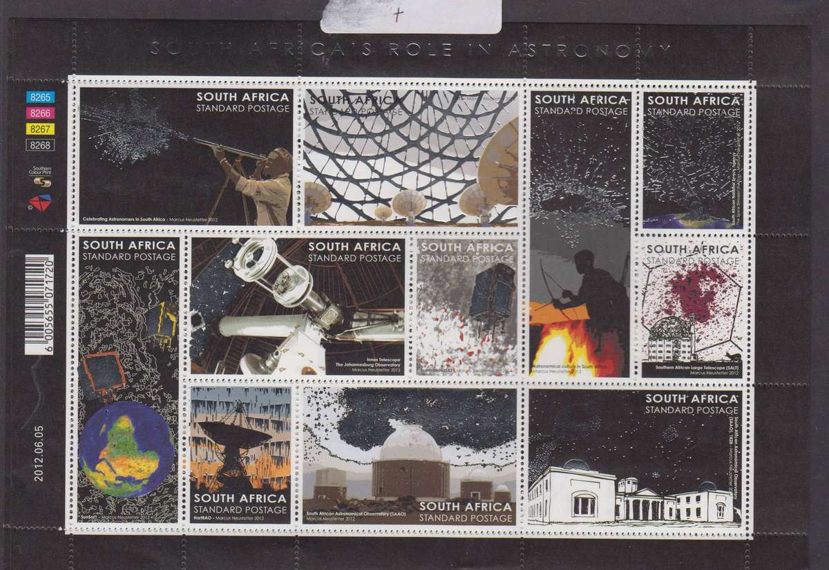RSA - 2012 - Astronomy in SA - MNH Sheetlet (SACC 2224)