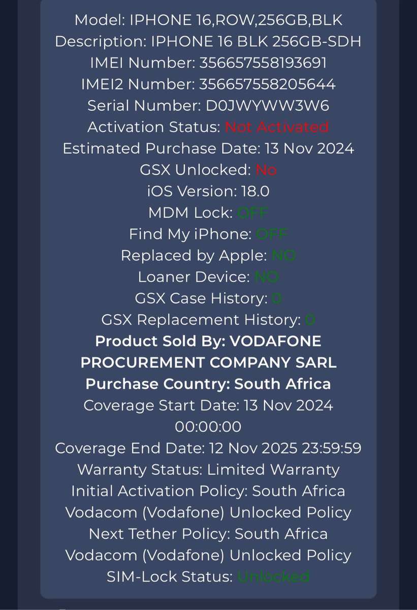 Apple Iphone 16 Black 256gb Sealed in Box 1Yr Apple warranty