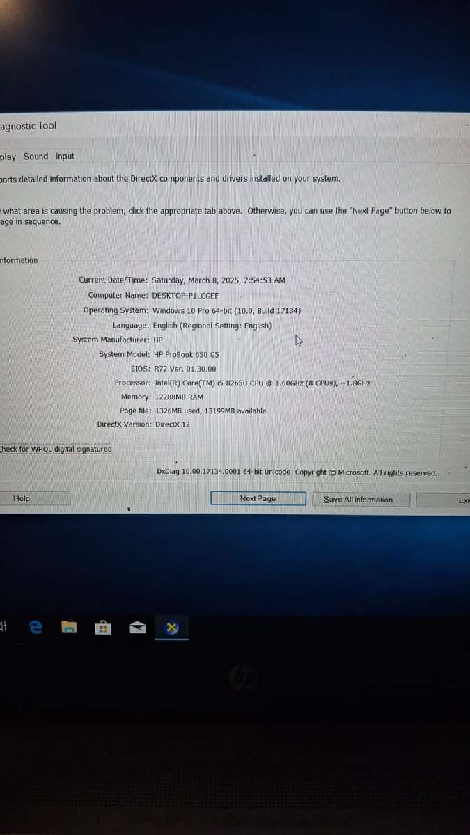 HP ProBook 650 GS Core i5 Laptop 8th Gen