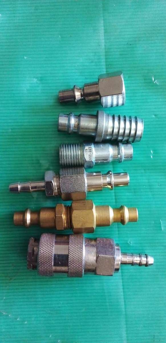 set of six compressor air hose fittings