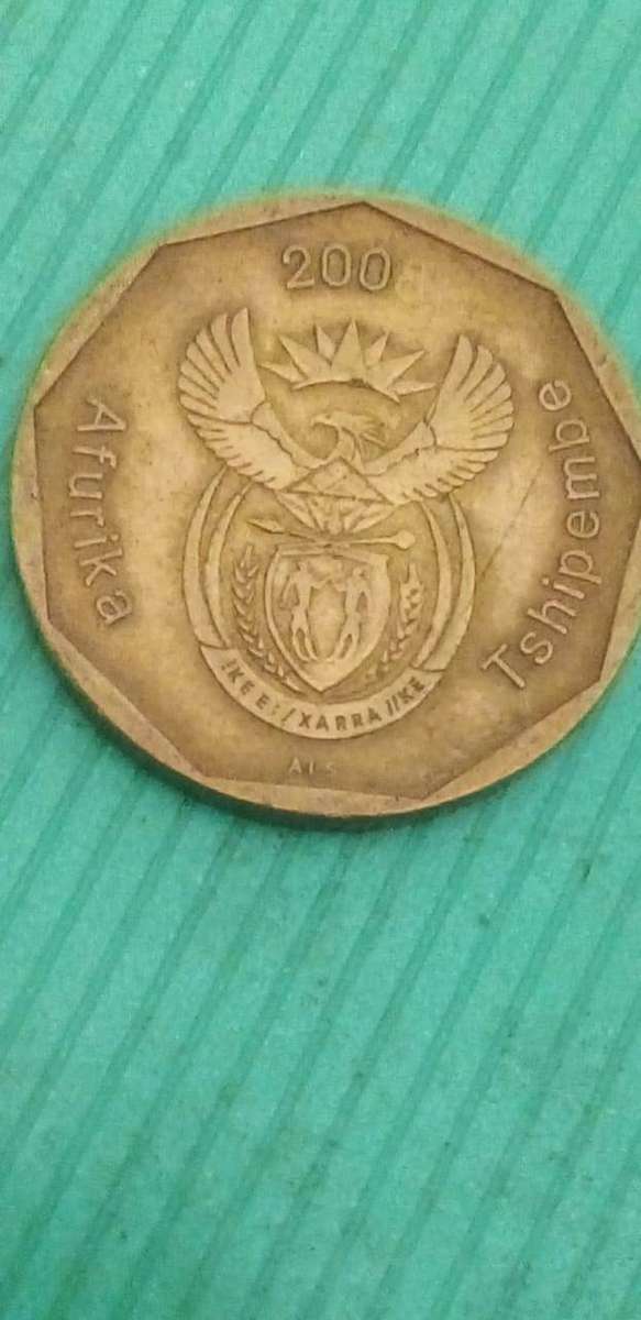 SOUTH AFRICA FIFTY CENT ERROR COIN.no 8
