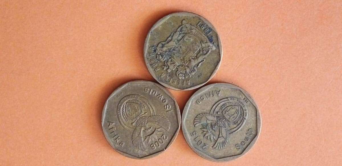 SOUTH AFRICA 20 CENT ROTATED DIE ERROR