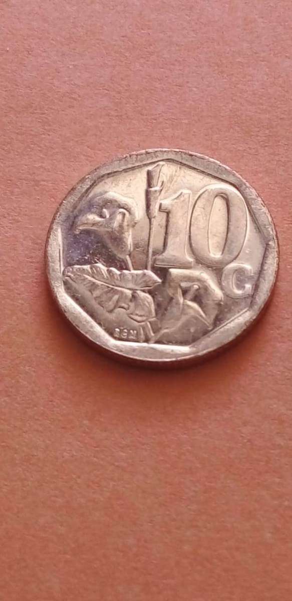 ROTADED DIE ERROR 10 CENT RSA COIN
