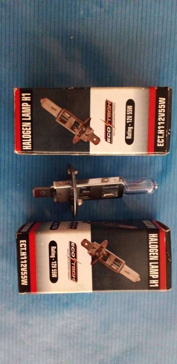 H1 halogen bulbs set of 2 - 12V car headlight globes