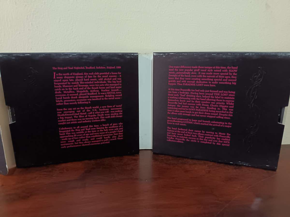 Paradise Lost 2 Album Special Edition Lost Paradise and Gothic Music CD's