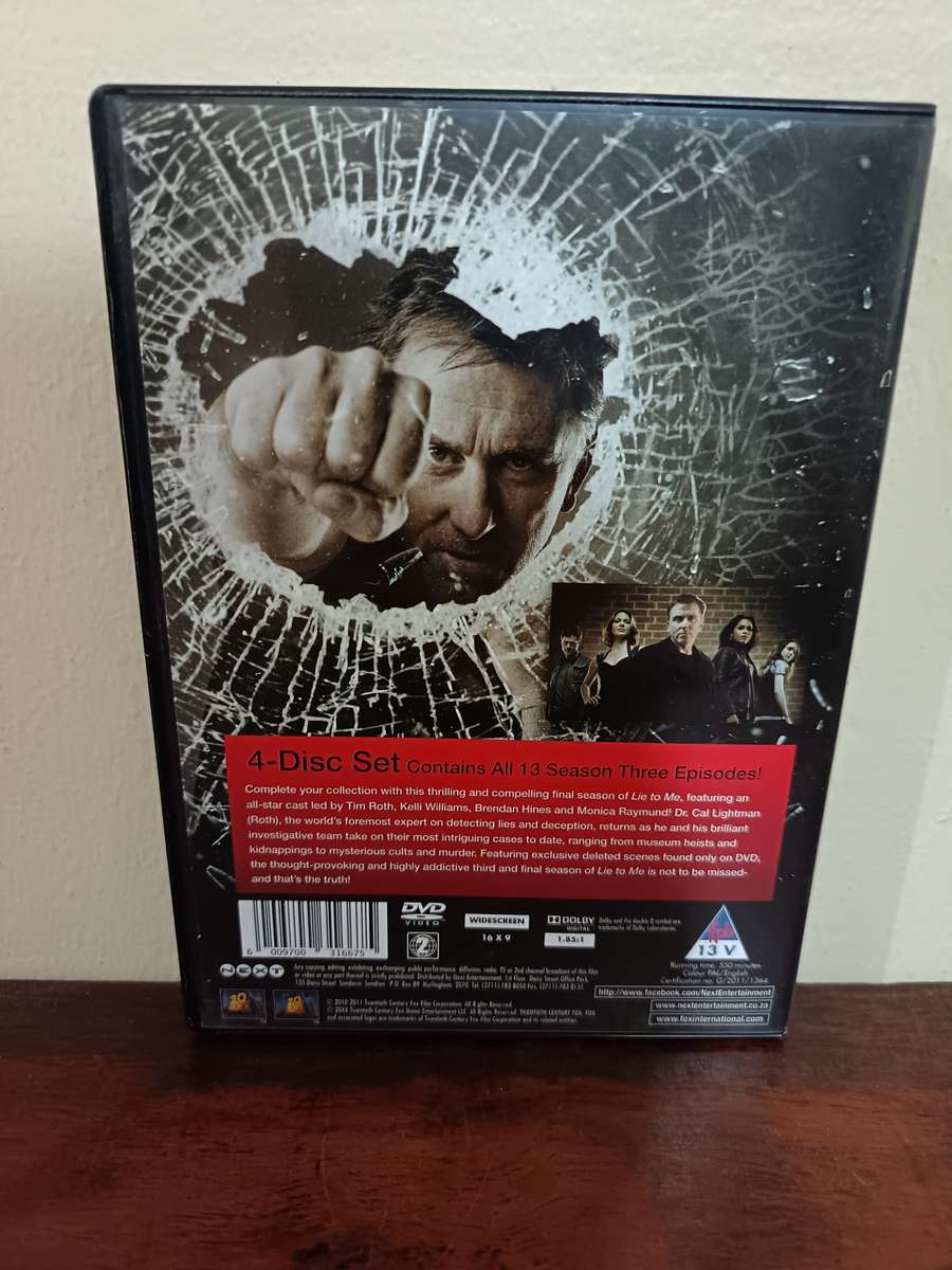 Lie To Me Season 3 Boxset on DVD