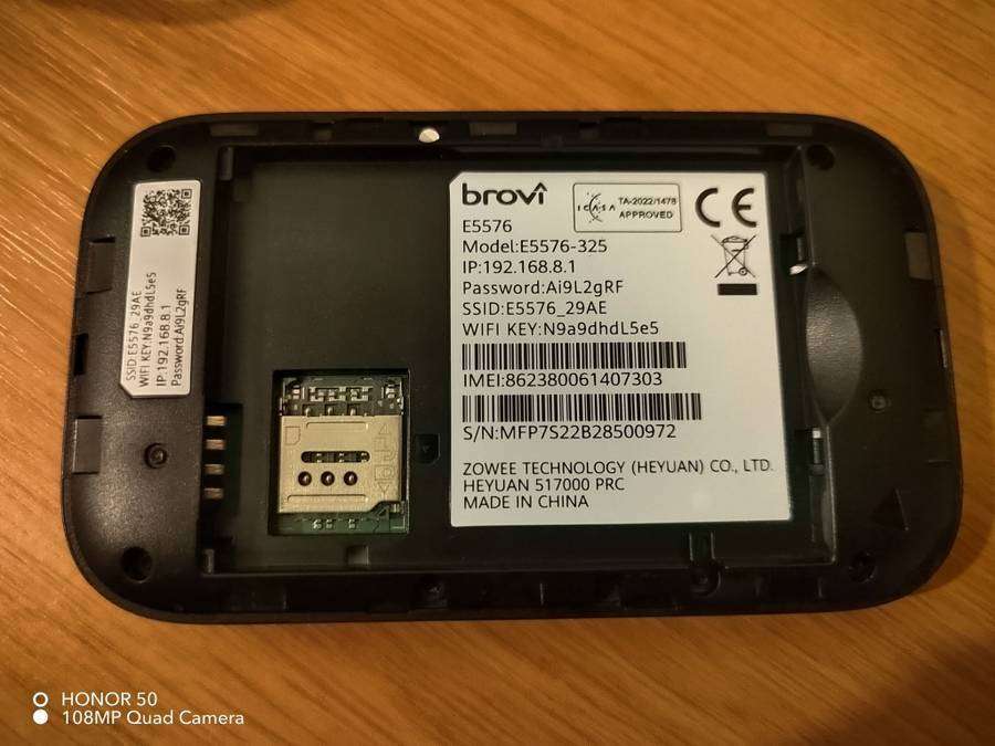 Huawei Brovi Mobile Wifi E5576 4G LTE Router
