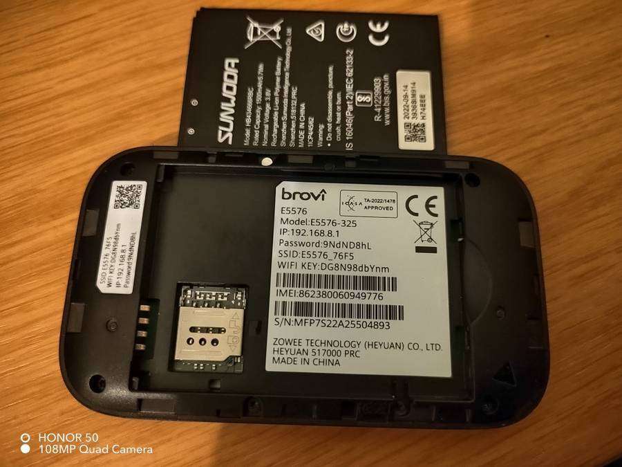Huawei Brovi Mobile Wifi E5576 4G LTE Router