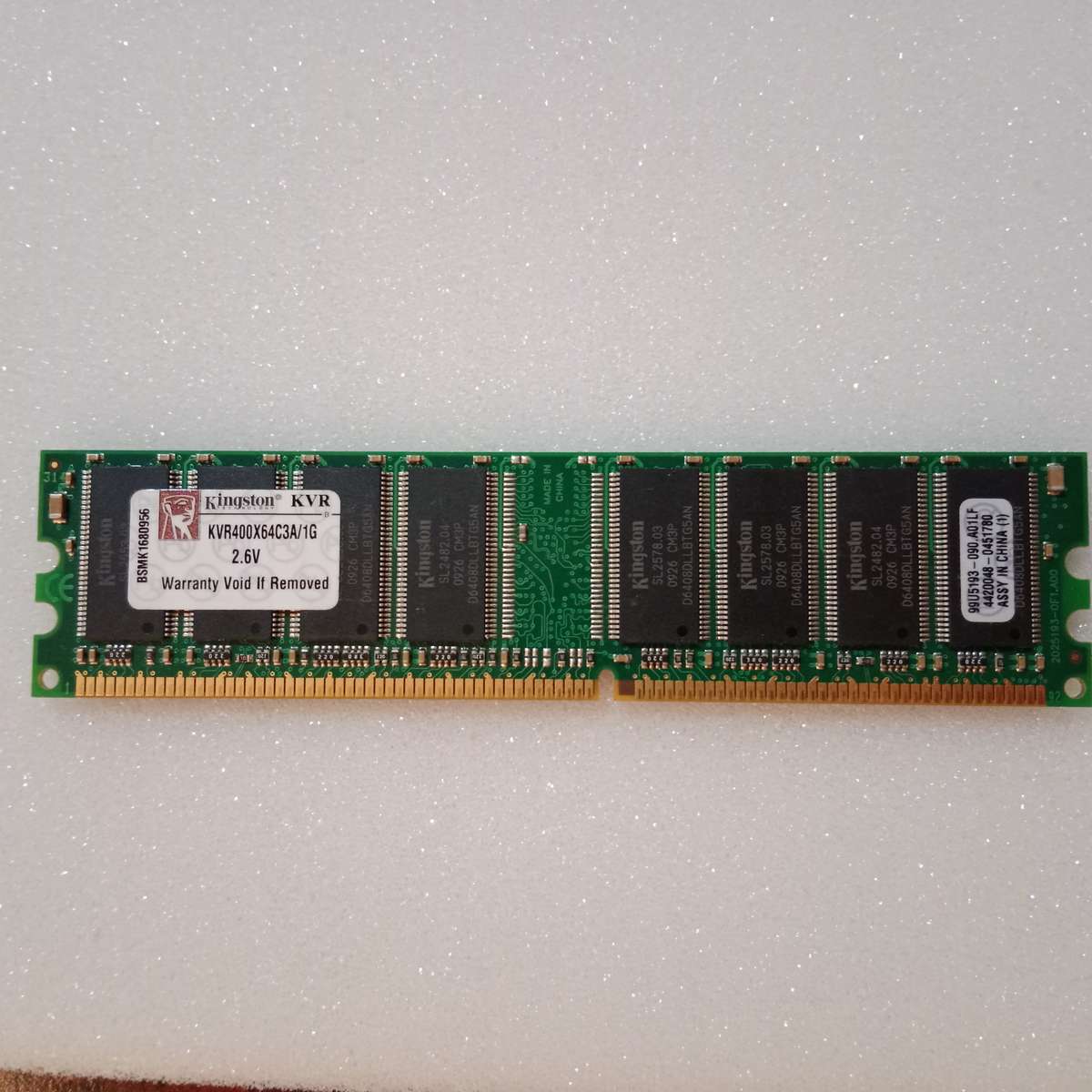 KINGSTON  1GB DDR1 KVR400 (KVR400X64C3A) Desktop Memory