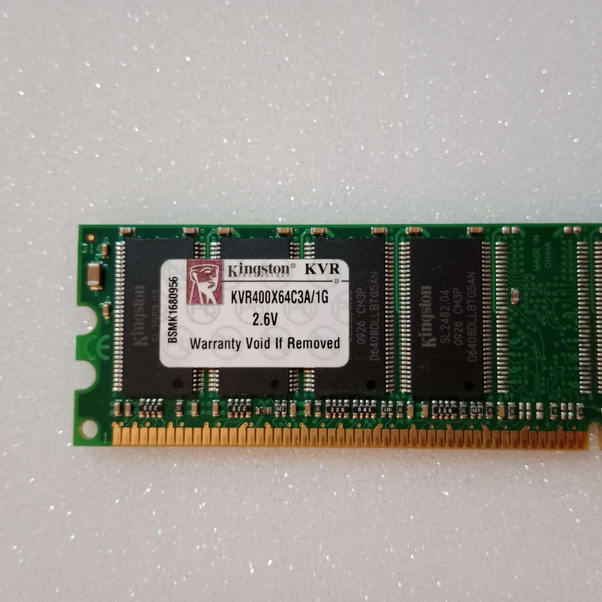 KINGSTON  1GB DDR1 KVR400 (KVR400X64C3A) Desktop Memory