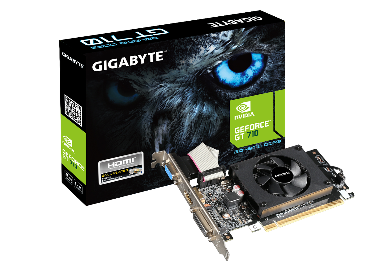 GIGABYTE GeForce 2GB GT 710  64-Bit DDR3 PCI Express 2.0