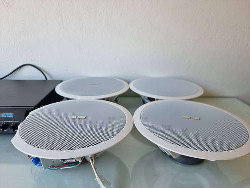 Hybrid PA100M Amplifier 100V Line 60W RMS 2 ZONE with MP3 Player - Comes with 4 Ceiling Speakers