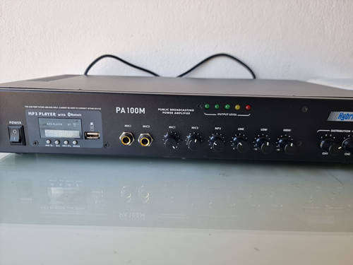 Hybrid PA100M Amplifier 100V Line 60W RMS 2 ZONE with MP3 Player - Comes with 4 Ceiling Speakers