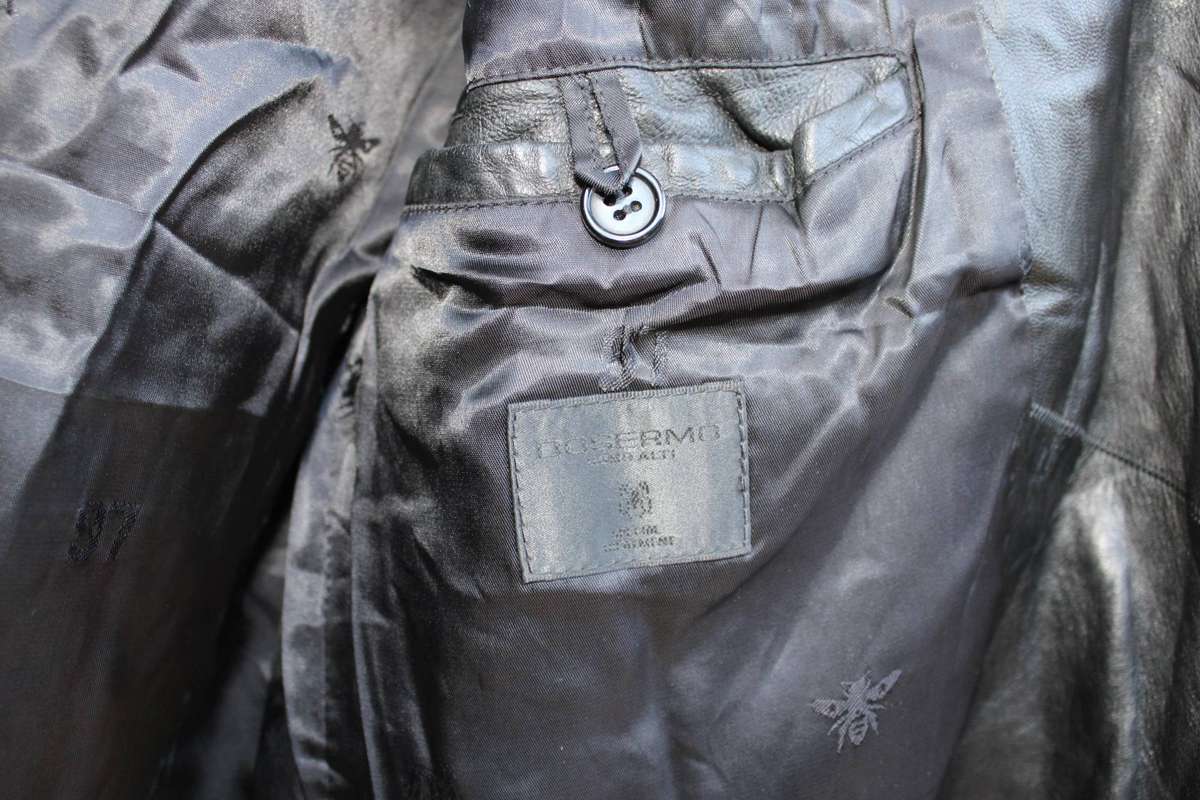 Genuine leather motorcycle style jacket
