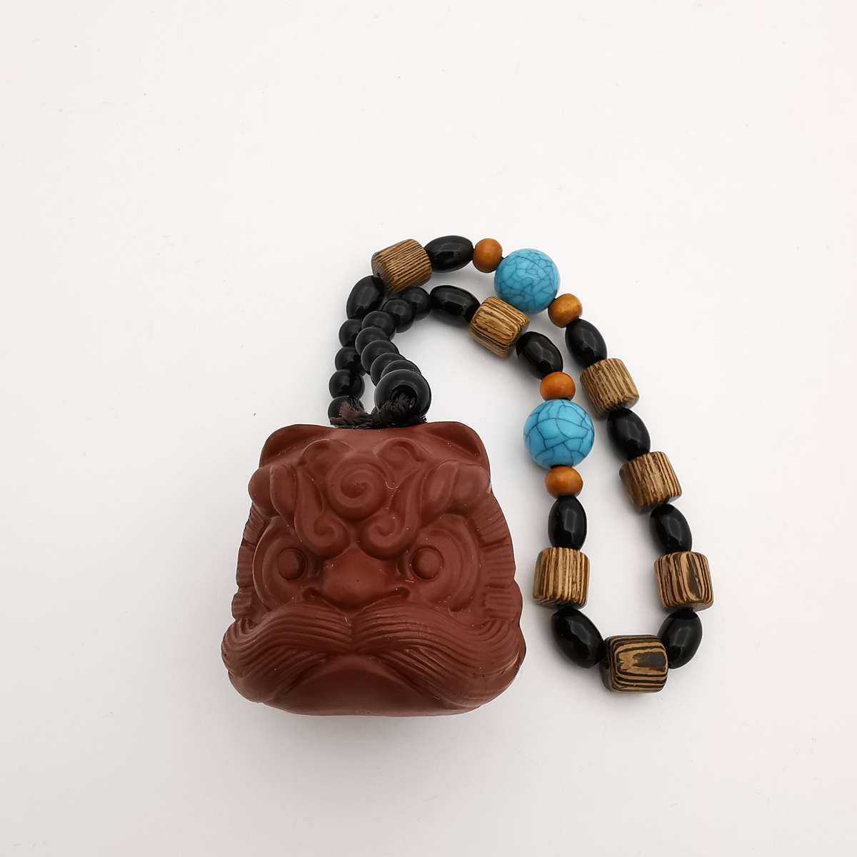 Highly Detailed Hand Crafted Redware Chinese/Japanese Netsuke Figurine