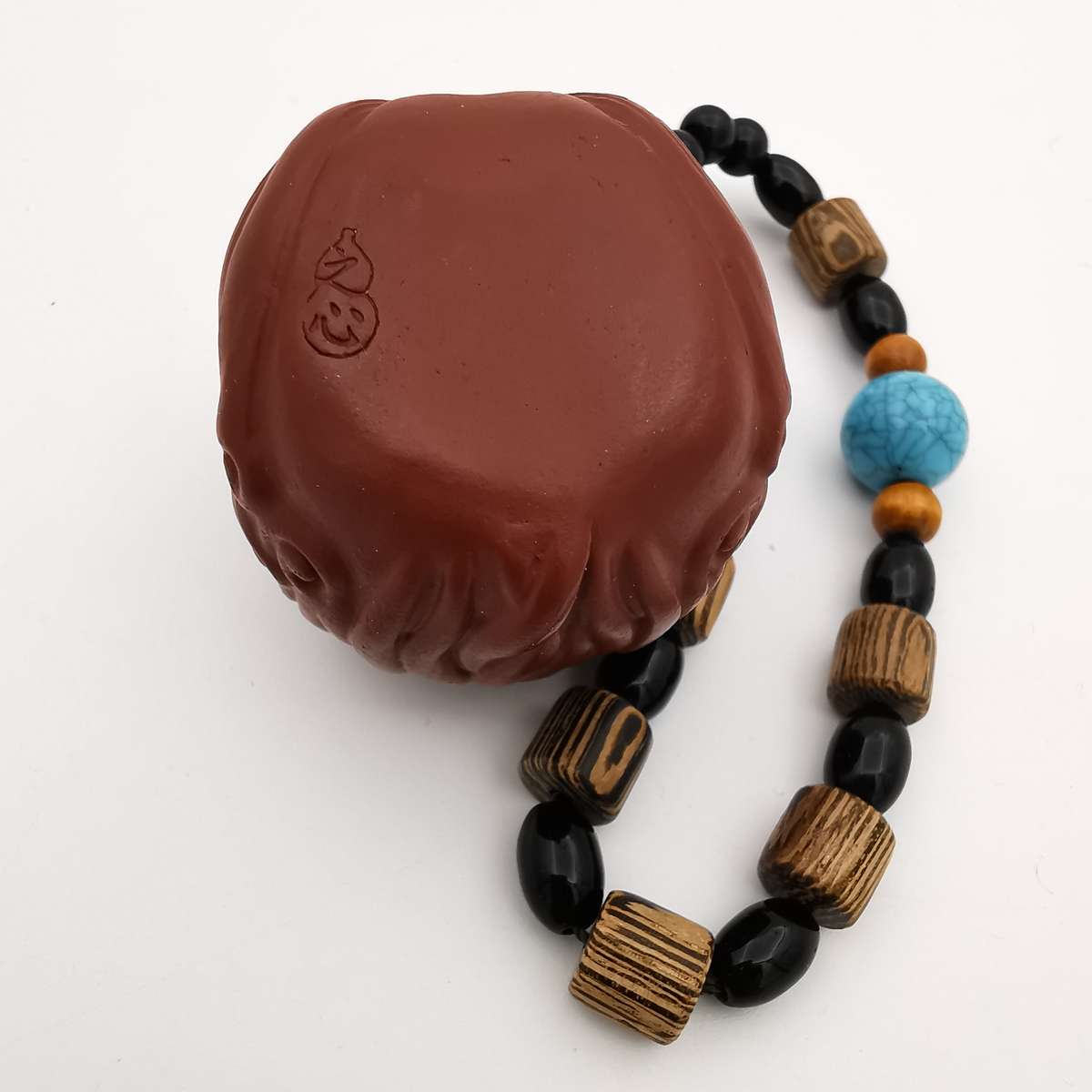 Highly Detailed Hand Crafted Redware Chinese/Japanese Netsuke Figurine