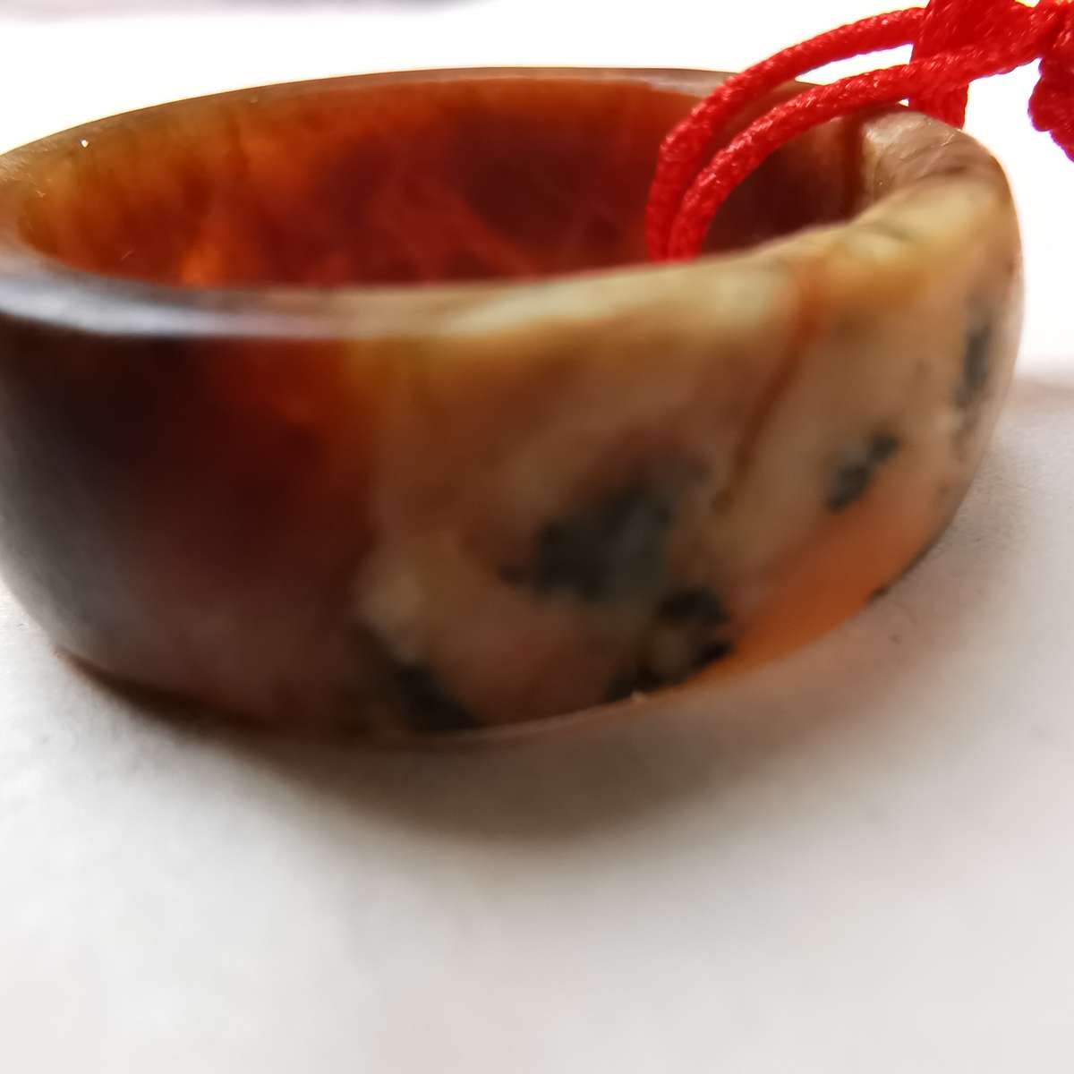 Antique Chinese Hotan jade ring(Late Qing Dynasty1875-1912)