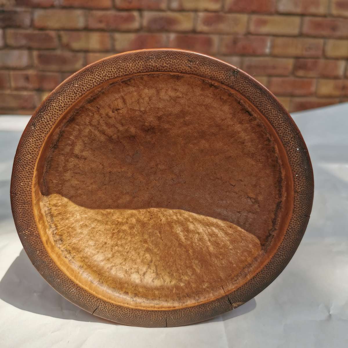 Antique Chinese The old Tibetan bamboo carving pen container from Chinese Qing Dynasty