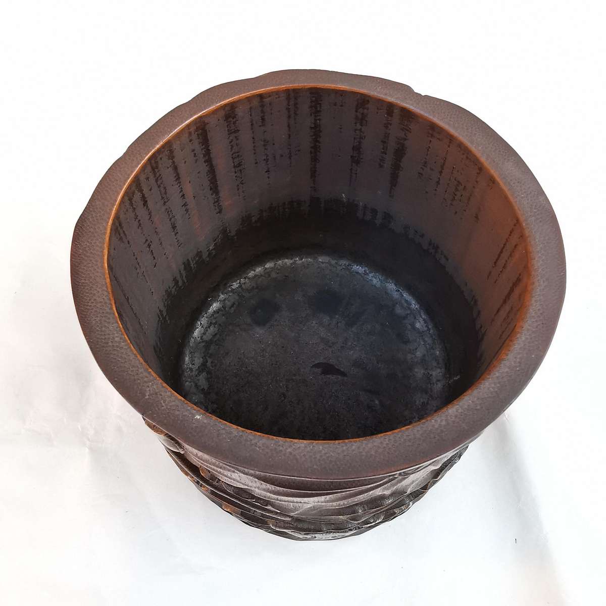 Antique Chinese The old Tibetan bamboo carving pen container from Chinese Qing Dynasty