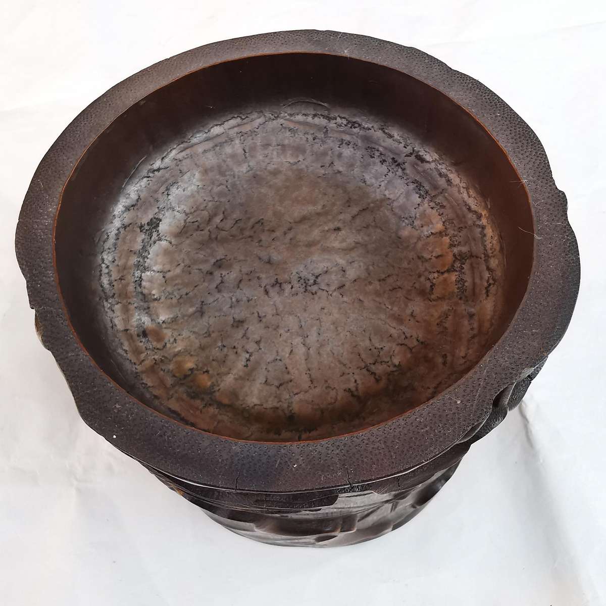 Antique Chinese The old Tibetan bamboo carving pen container from Chinese Qing Dynasty