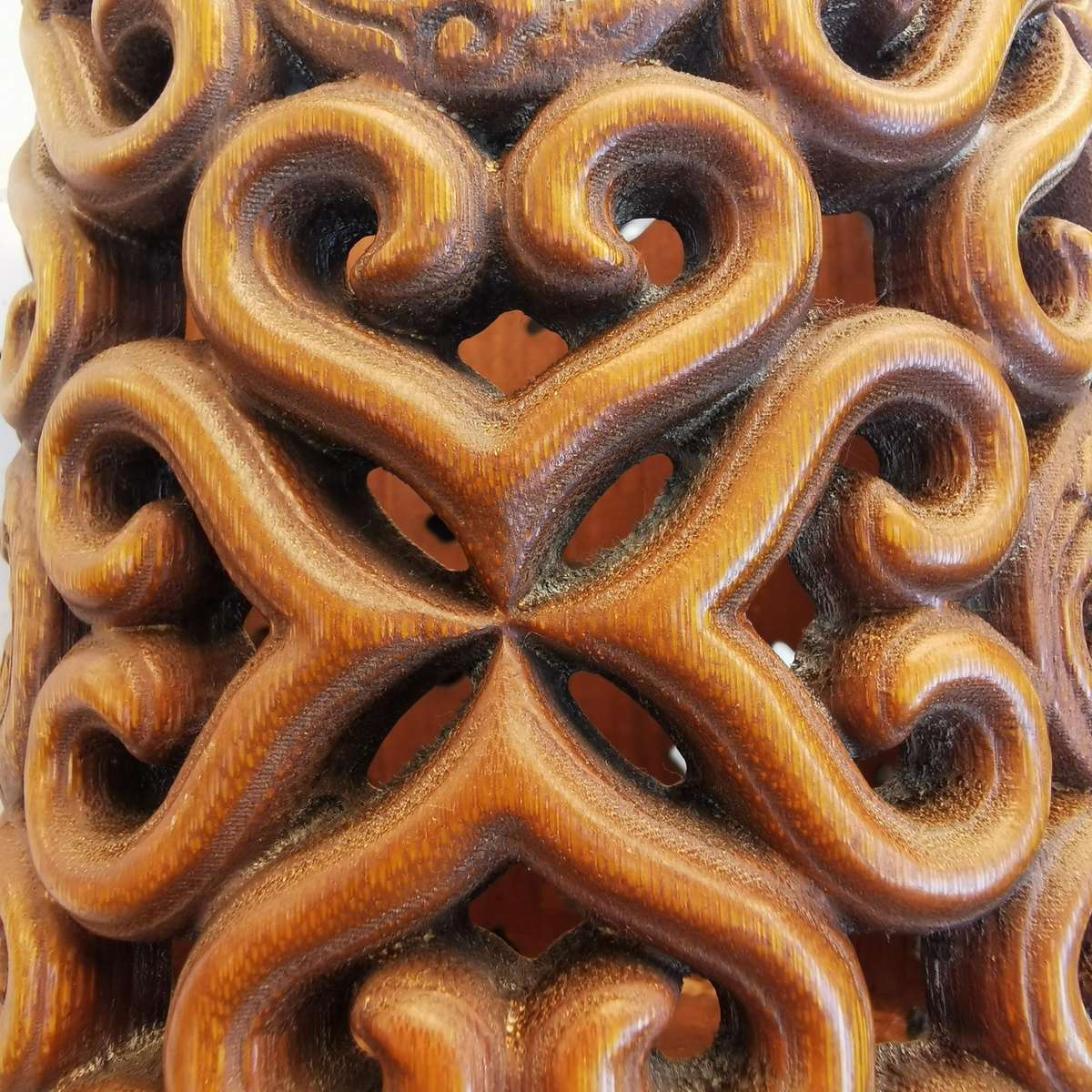 Antique Chinese The old Tibetan bamboo carving pen container from Chinese Qing Dynasty