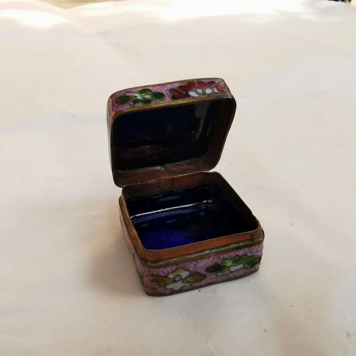 Ancient cloisonn é jewelry box from  china