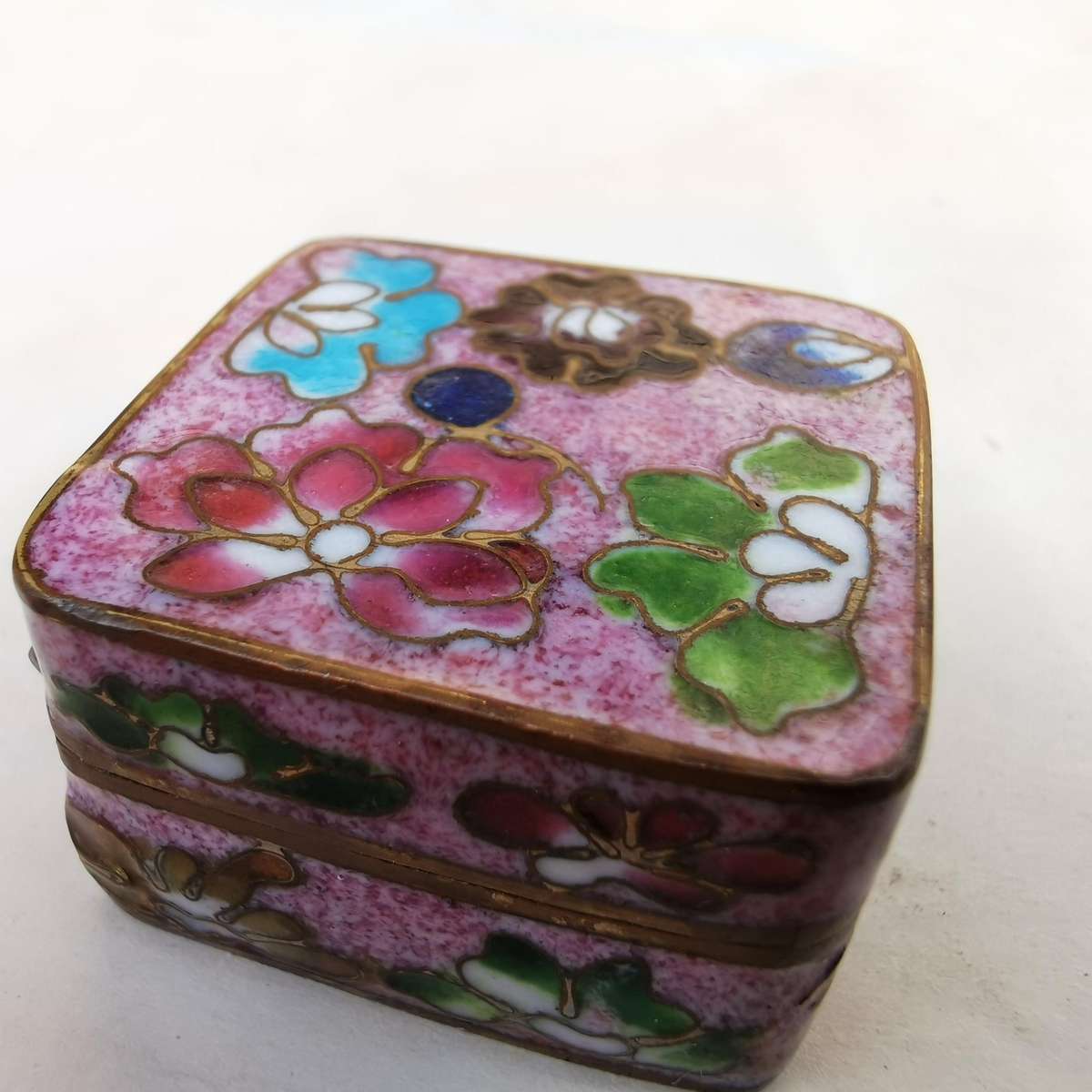 Ancient cloisonn é jewelry box from  china