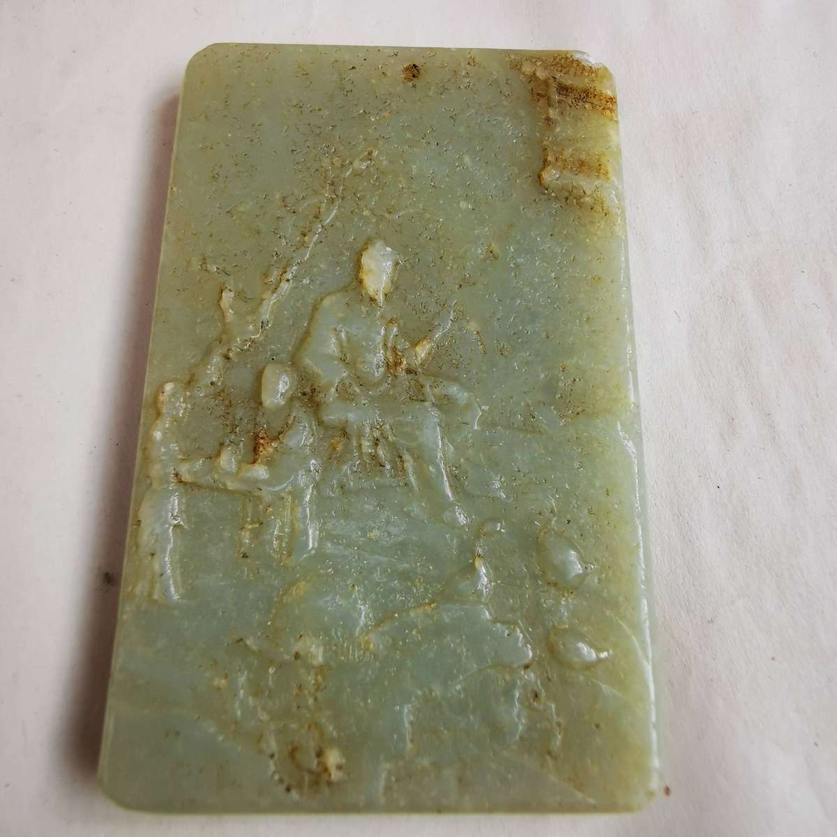 Vintage Chinese Hetian jade plaque