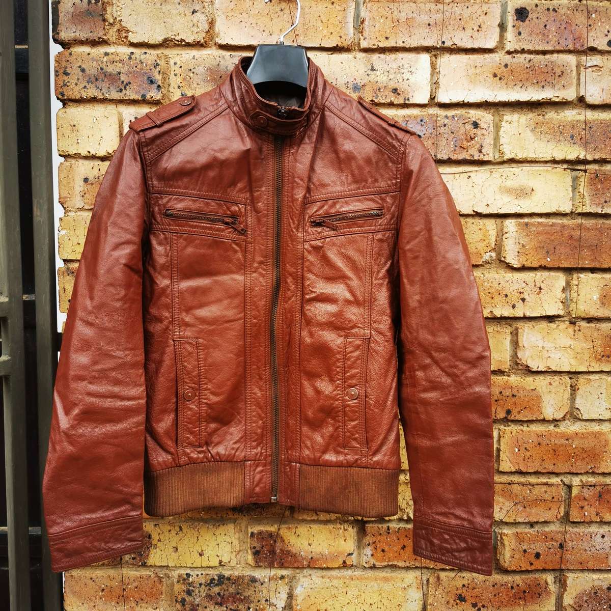 Vintage JACK & JONES Men's Genuine Leather Jacket