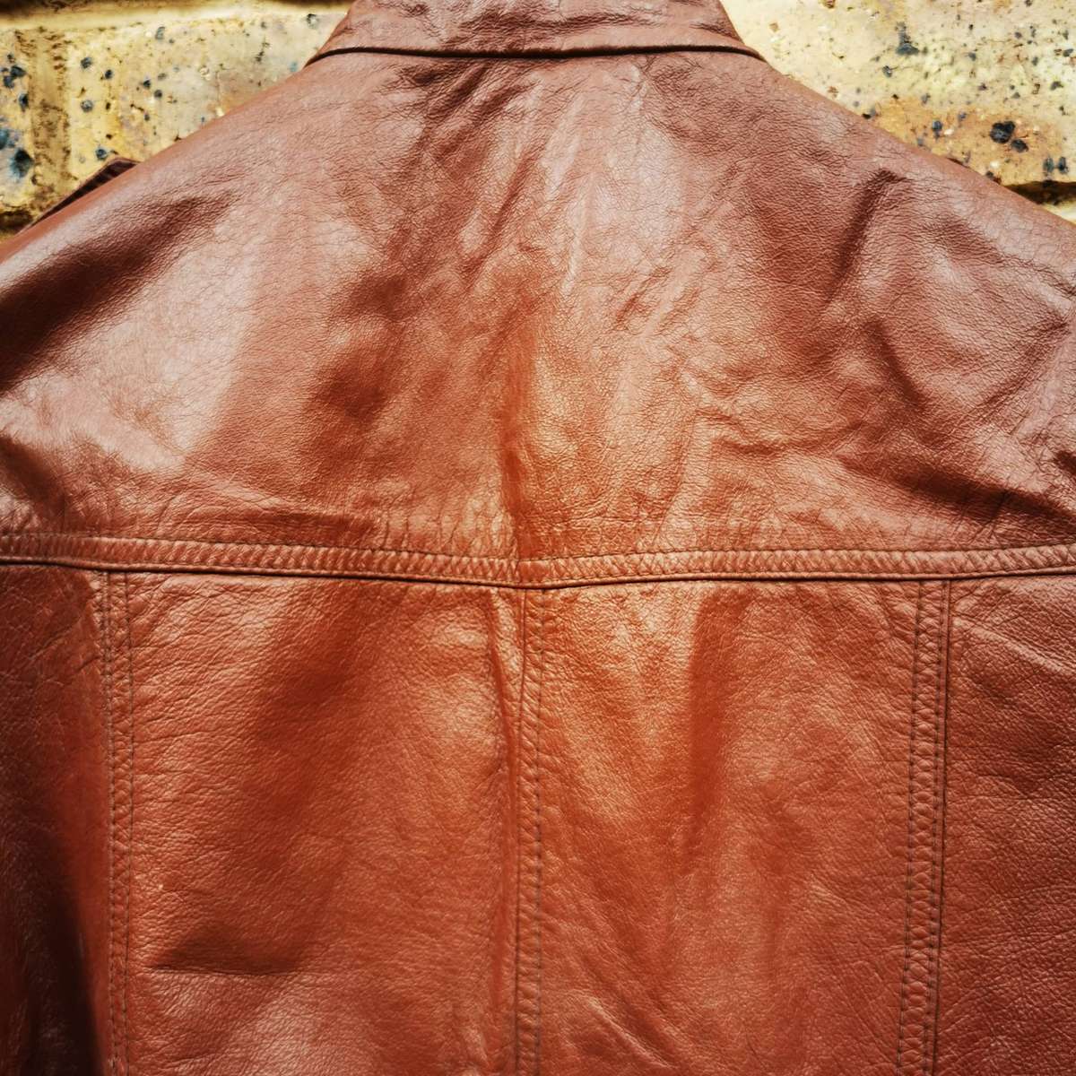 Vintage JACK & JONES Men's Genuine Leather Jacket