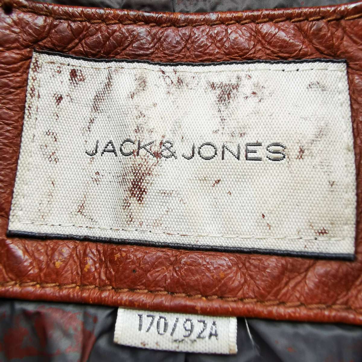 Vintage JACK & JONES Men's Genuine Leather Jacket