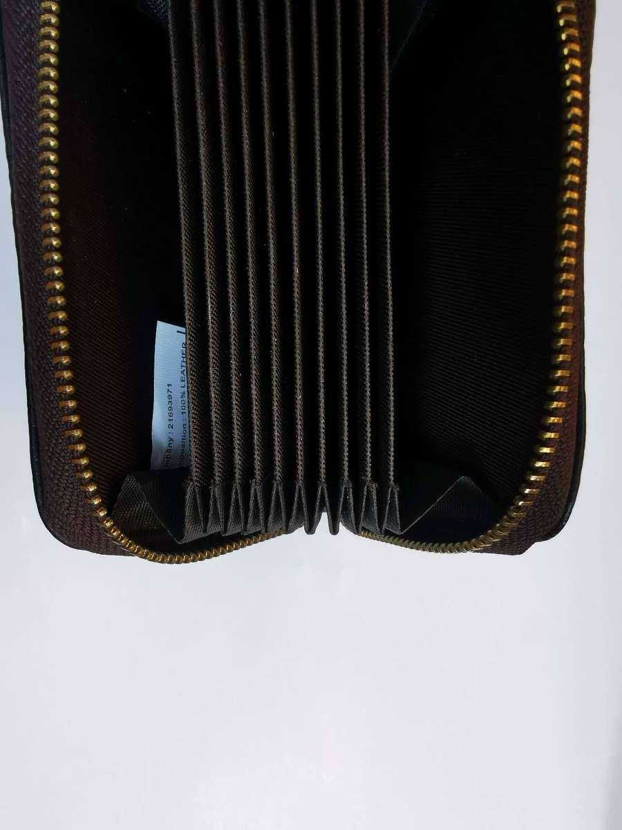 Men's Genuine Leather Zip Around Card Holder for 11 Cards