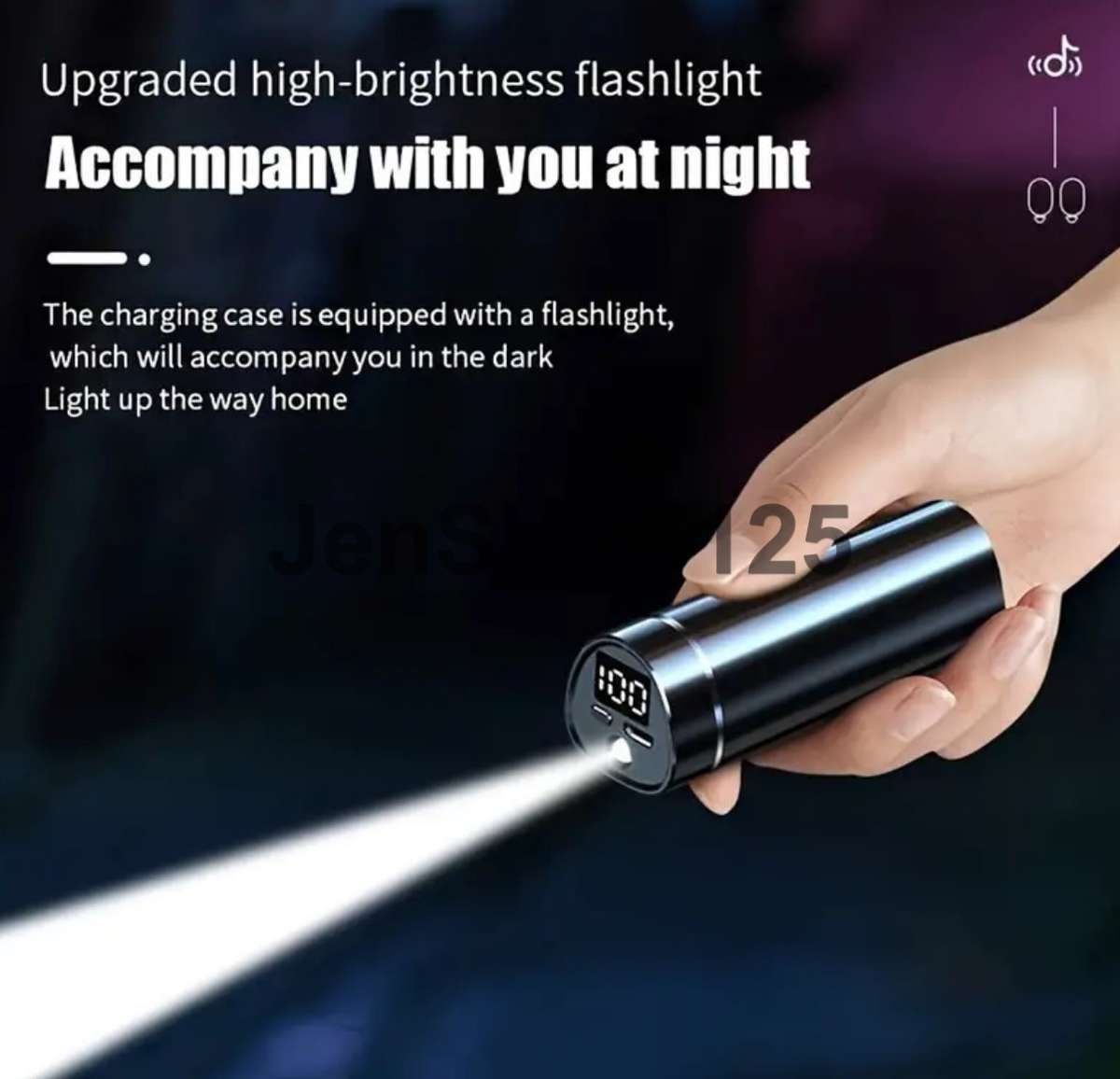 TWS N21 Wireless Earbuds with led flashlight