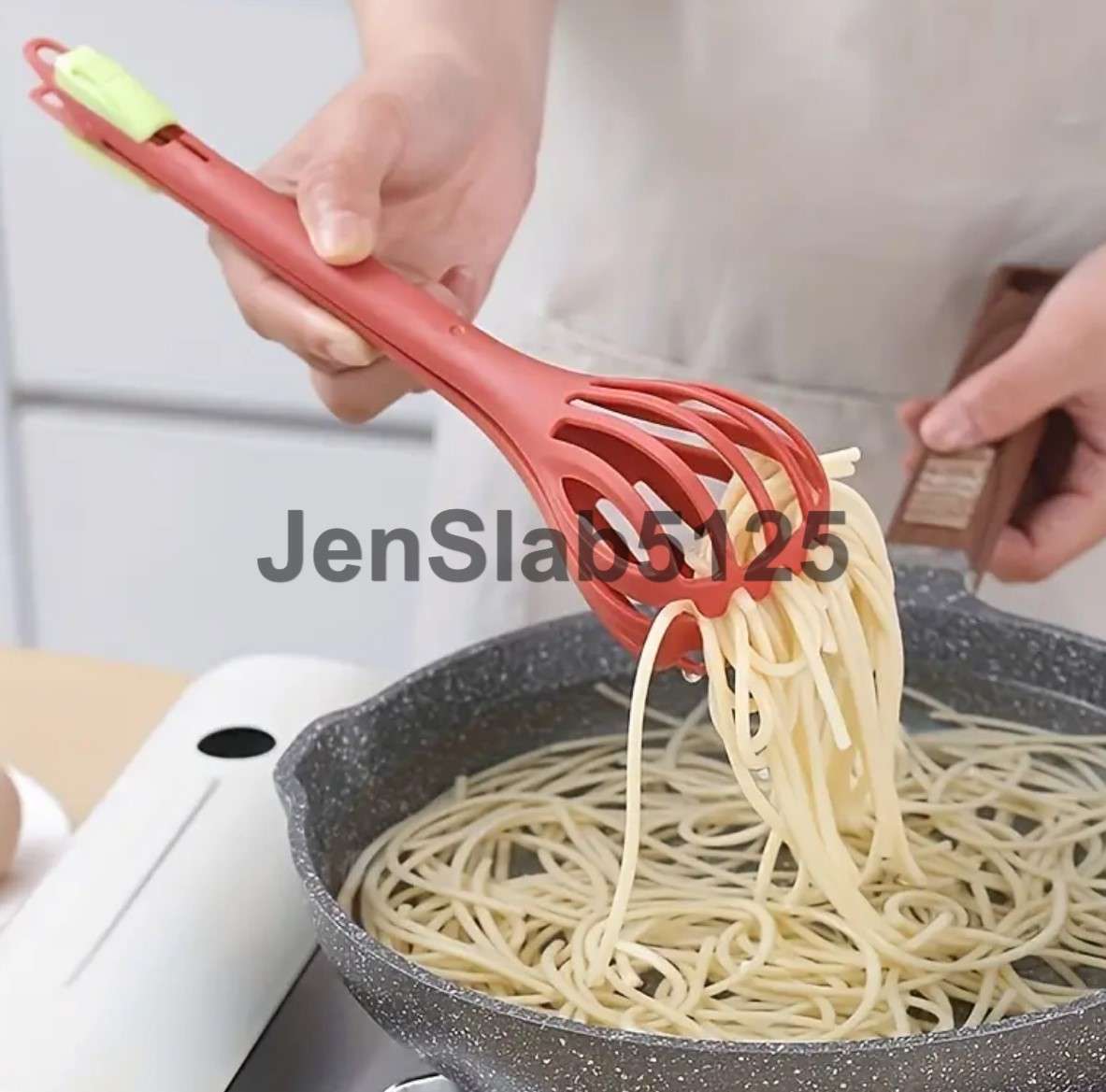 BLUE 3 IN 1 MULTIPURPOSE TONGS KITCHEN GADGET