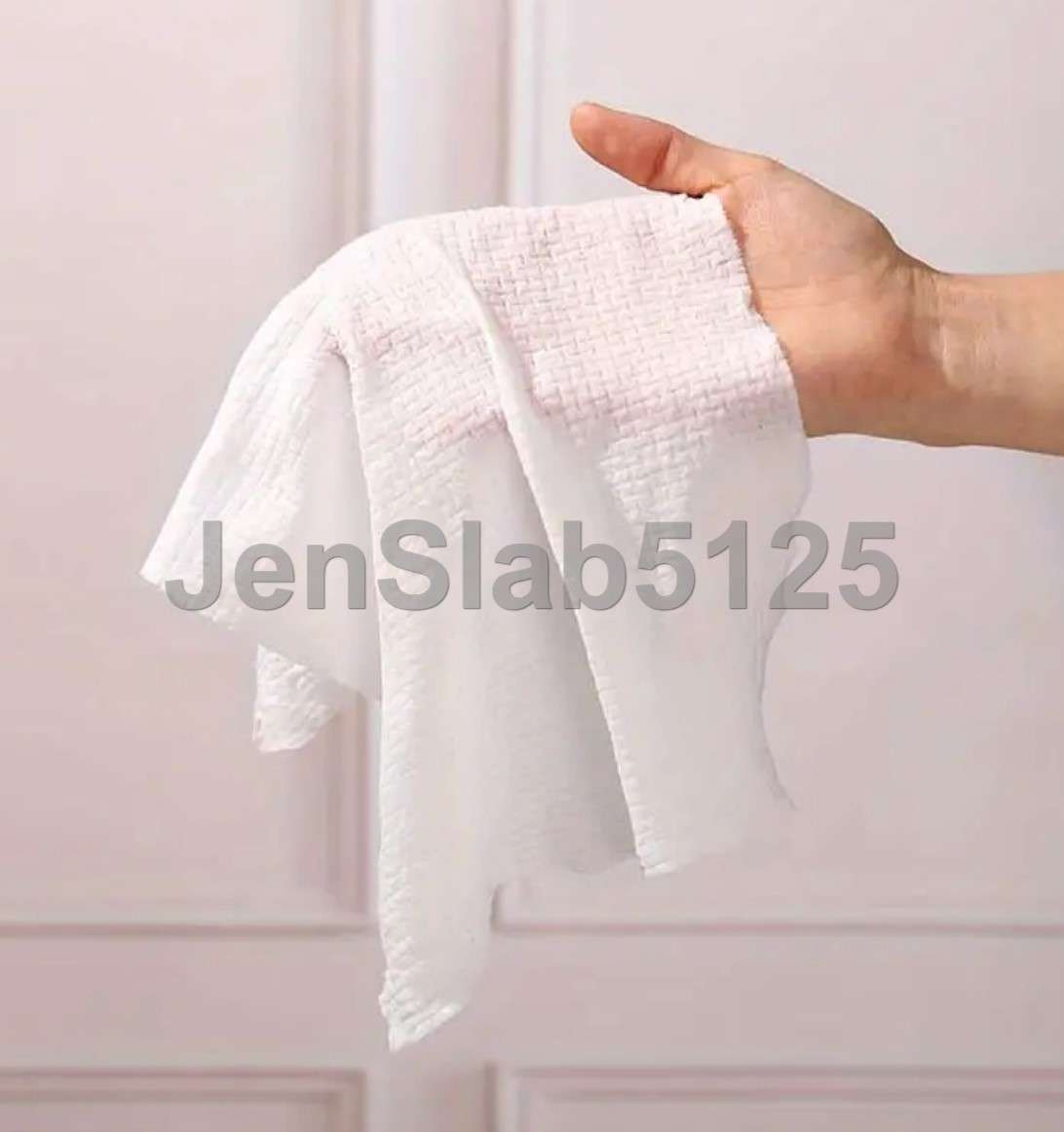 PACK OF X 10 DISPOSABLE PEARL COTTON COMPRESSED TOWELS