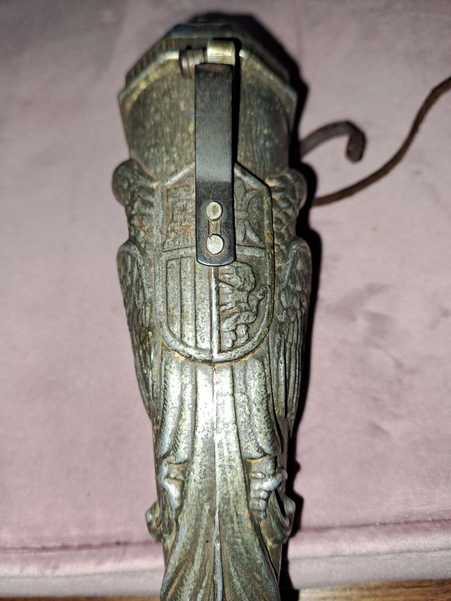 Decorative Military black powder flask