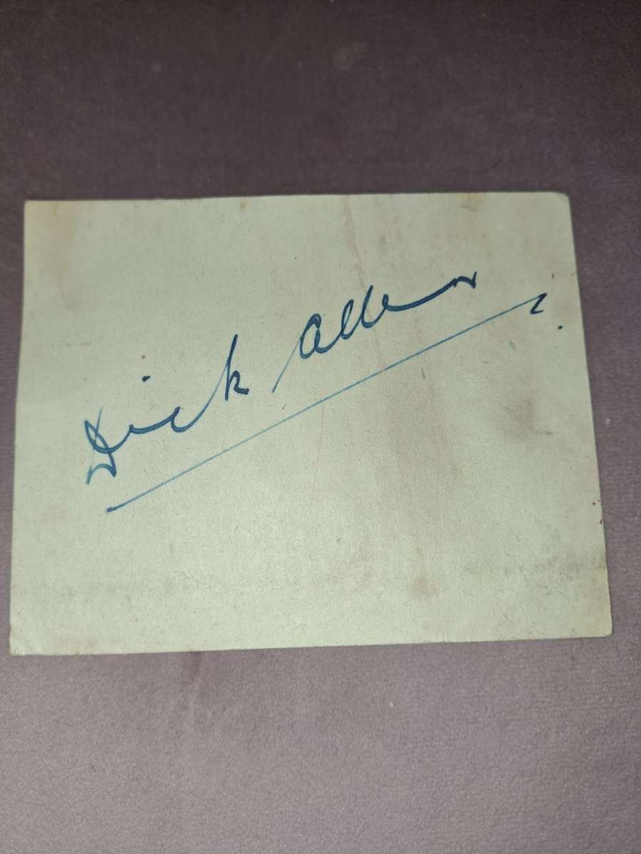 Natal vs Rhodesia rugby ticket 1946 Currie Cup signed by Dick Allen, Natal player