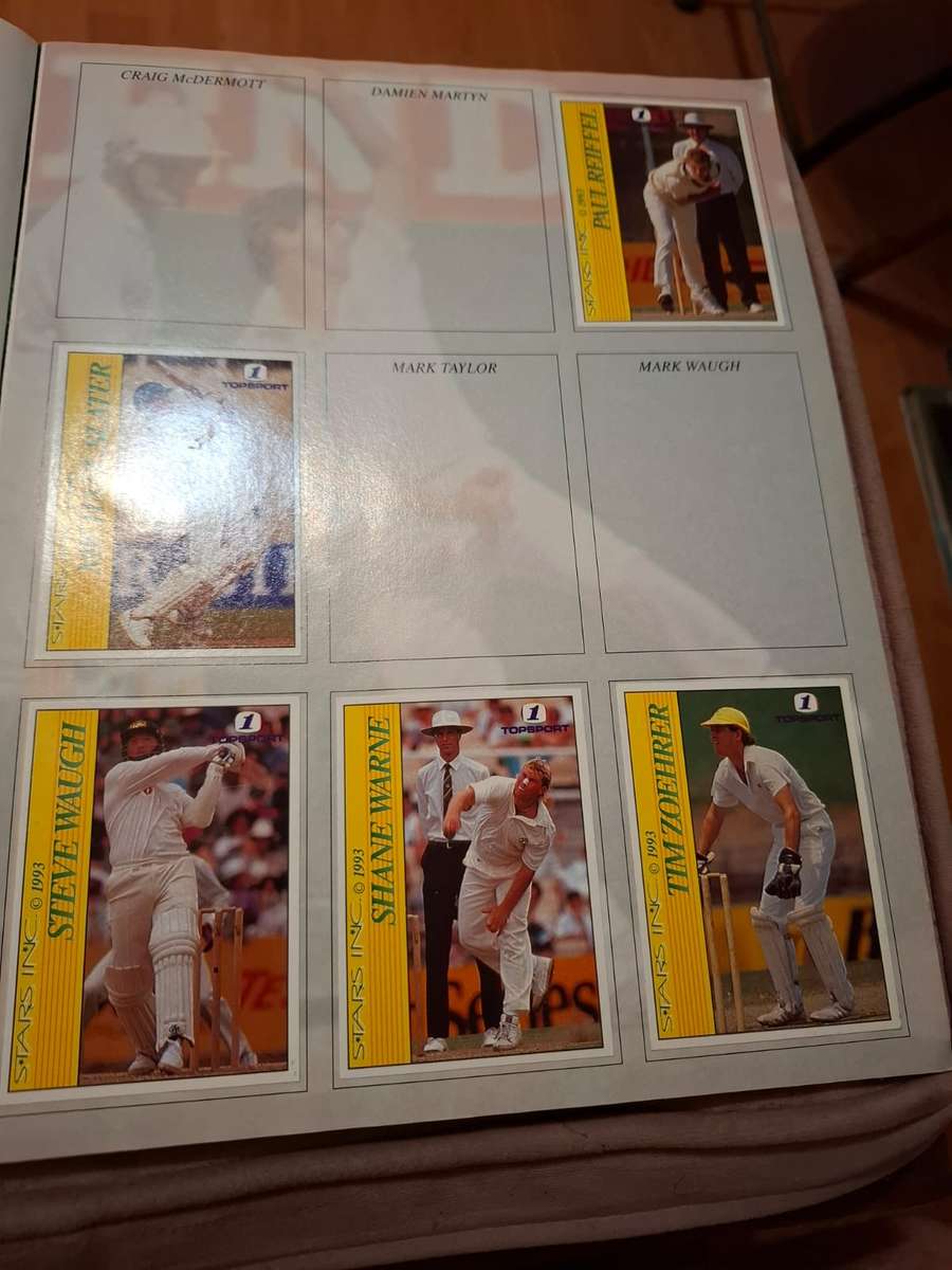 SA vs Australia cricket Topsport 1, souvenir album, plus 17 cards, scarce item