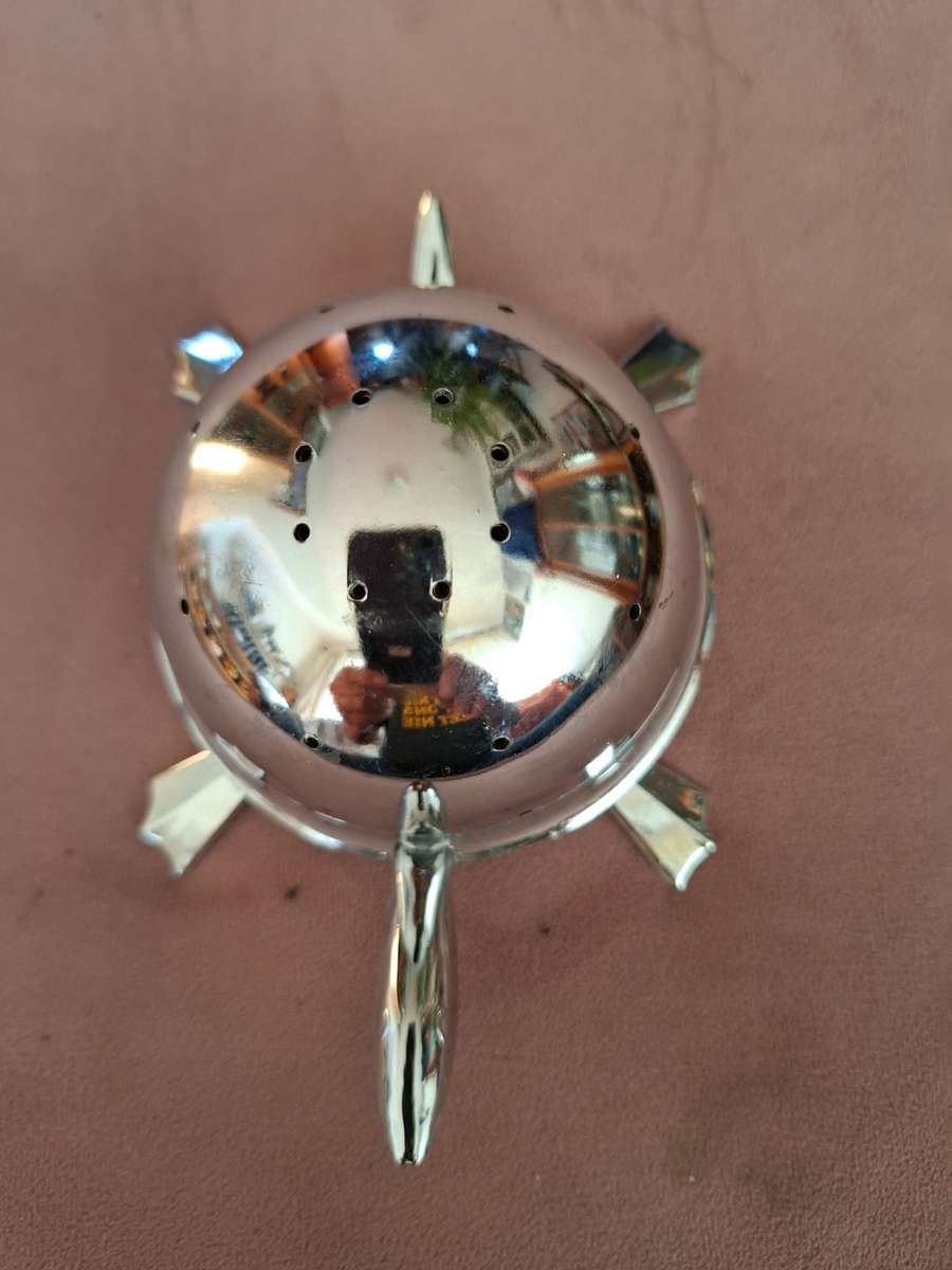 "Mock Turtle" Chrome toothpick/appetizer holder by Irwinware