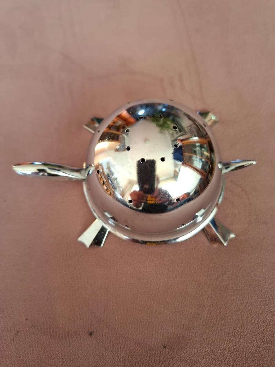 "Mock Turtle" Chrome toothpick/appetizer holder by Irwinware