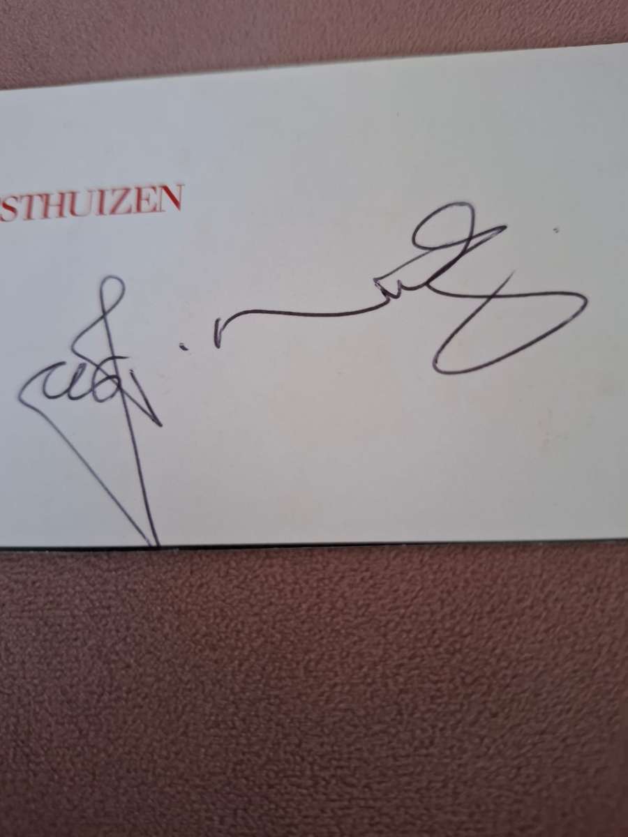 Rugby, Joost van der Westhuizen original autograph