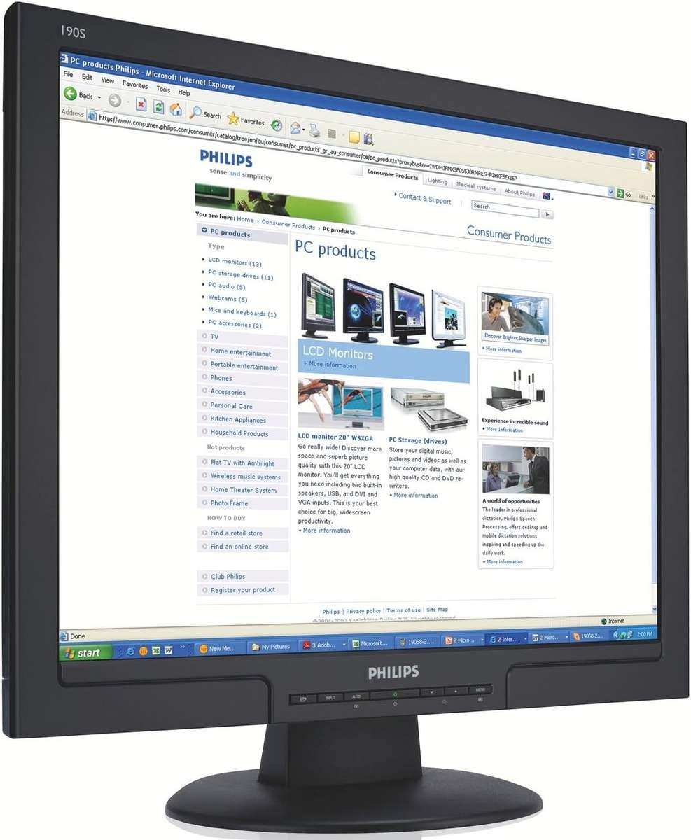 Philips 19 inch LCD Monitor 190S VGA DVI ports