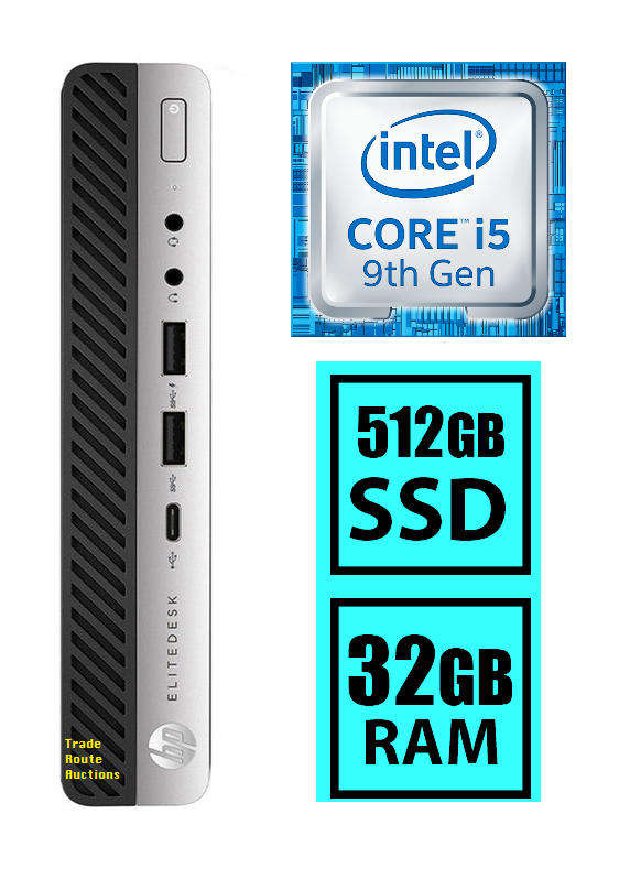 HP EliteDesk 800 G5 Mini PC | Core i5 9500T 9th Gen | 32GB RAM | 512GB SSD - Windows 11 Pro